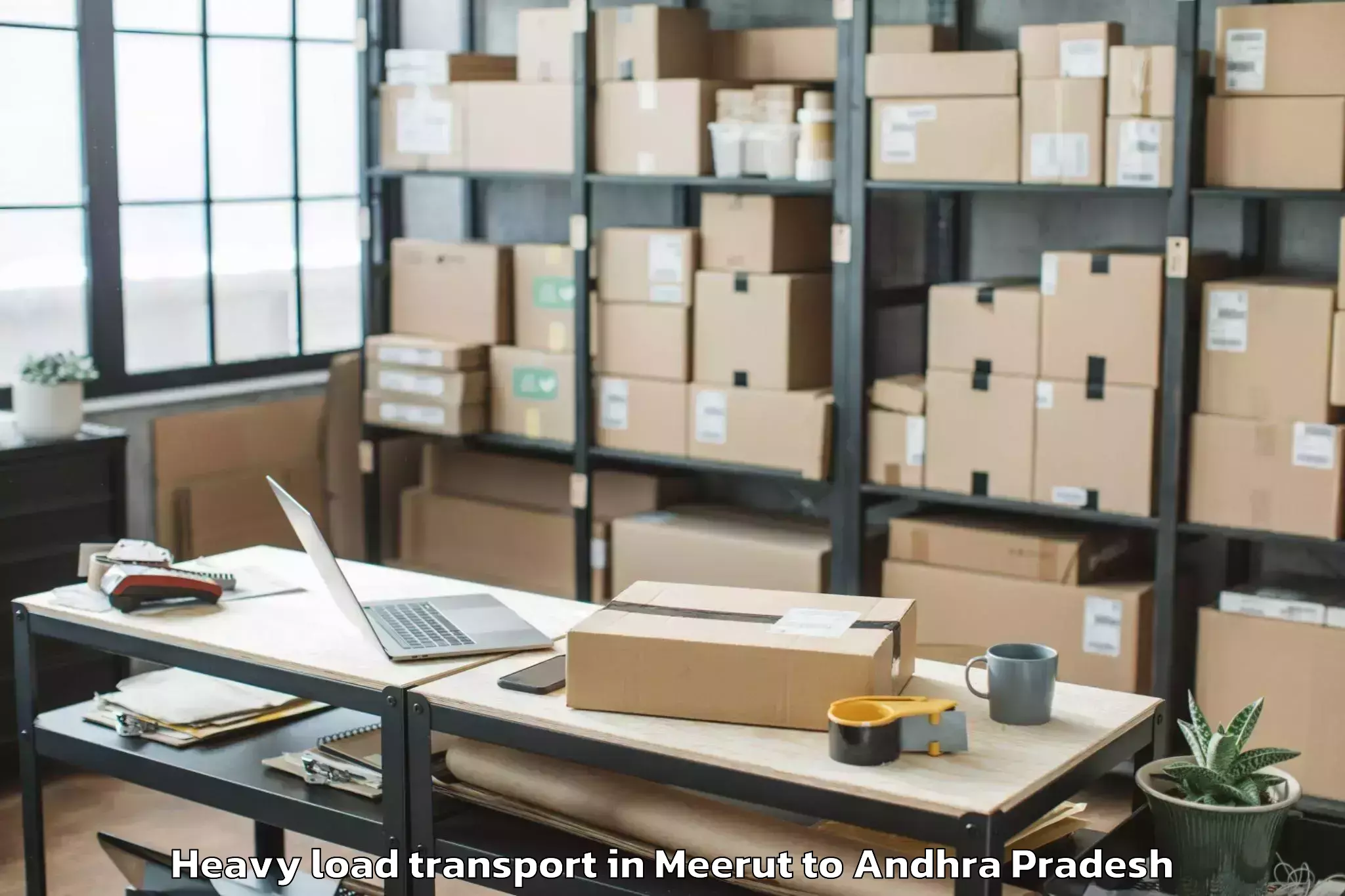 Book Meerut to Laxminarsupeta Heavy Load Transport Online